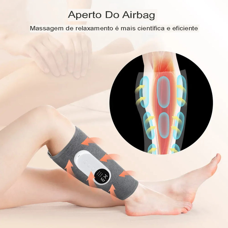 Ar Pressão Bezerro Massager Machine, Dispositivo de Massagem Doméstica, Compressa Quente, Relaxamento Muscular para Pernas, Uso Doméstico, 360°